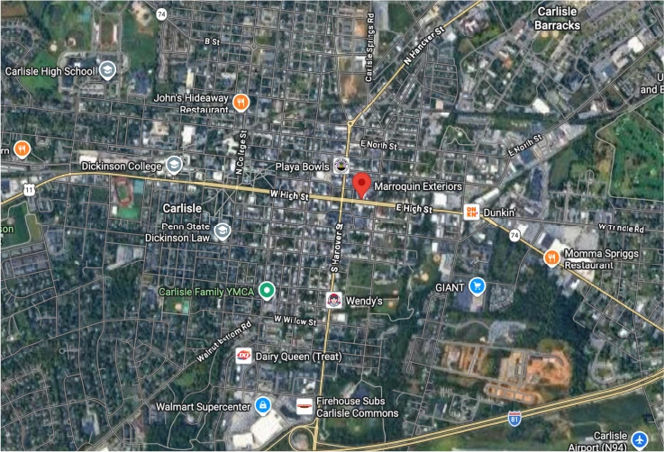 Carlisle, PA Map - Marroquin Exteriors Map of Carlisle, PA