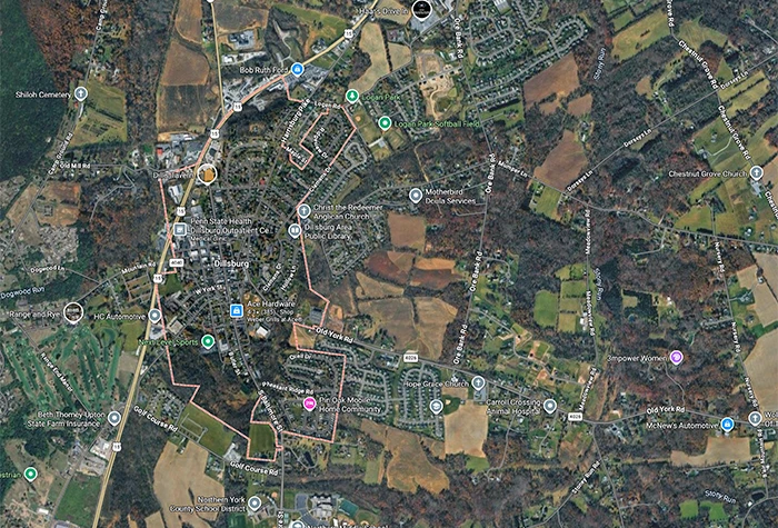 Dillsburg Area Map - Marroquin Exteriors Dillsburg Area Map