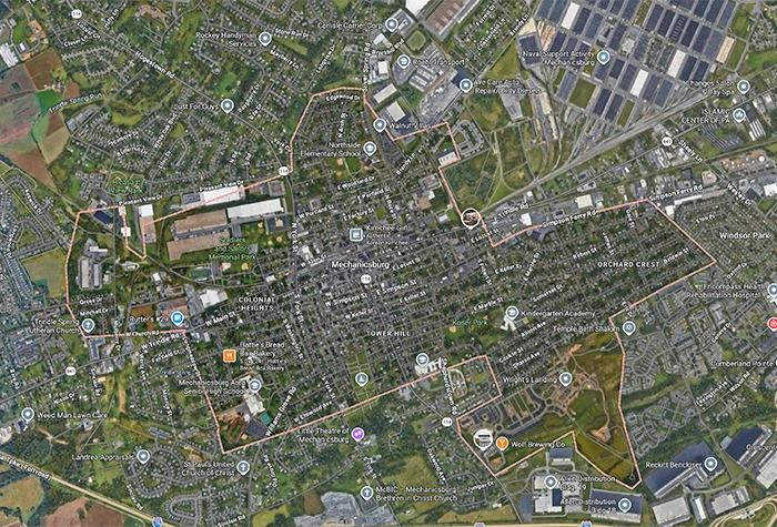 Mechanicsburg Area Map - Marroquin Exteriors Mechanicsburg Area Map